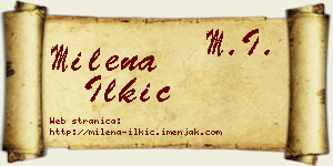 Milena Ilkić vizit kartica